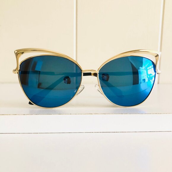 Fancy Mirror Cateye Sunglasses - Picture 3 of 8